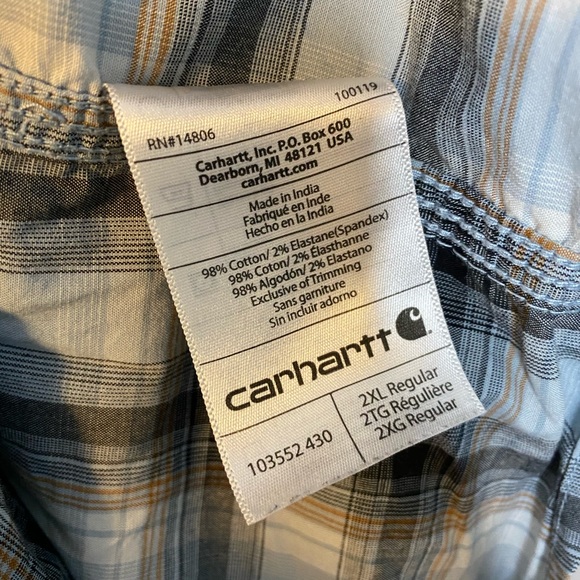 Carhartt Plaid Button Up Shirt - Picture 9 of 9